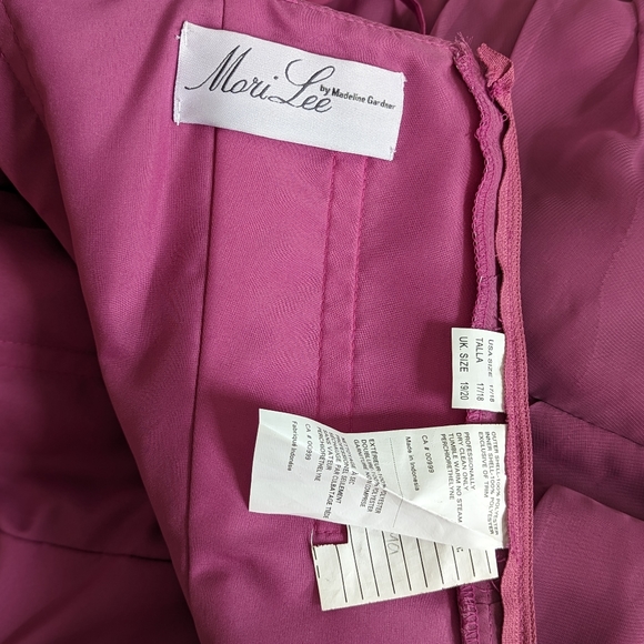 NWT Raspberry Mori Lee Short Formal Dress - Picture 6 of 12